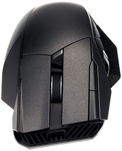 ASUS ROG Chakram X Origin Gaming Mouse, Tri-Mode connectivity (2.4GHz RF, Bluetooth, Wired), 36000 DPI Sensor, 11 programmable Buttons, Detachable Joystick, Paracord Cable, Black