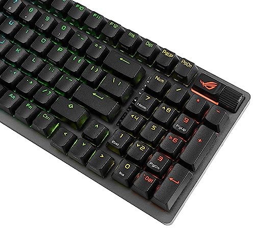 ASUS ROG Strix Scope II 96 Wireless Gaming Keyboard, Tri-Mode Connection, Dampening Foam & Switch-Dampening Pads, Hot-Swappable Pre-lubed ROG NX Snow Switches, PBT Keycaps, RGB-Black