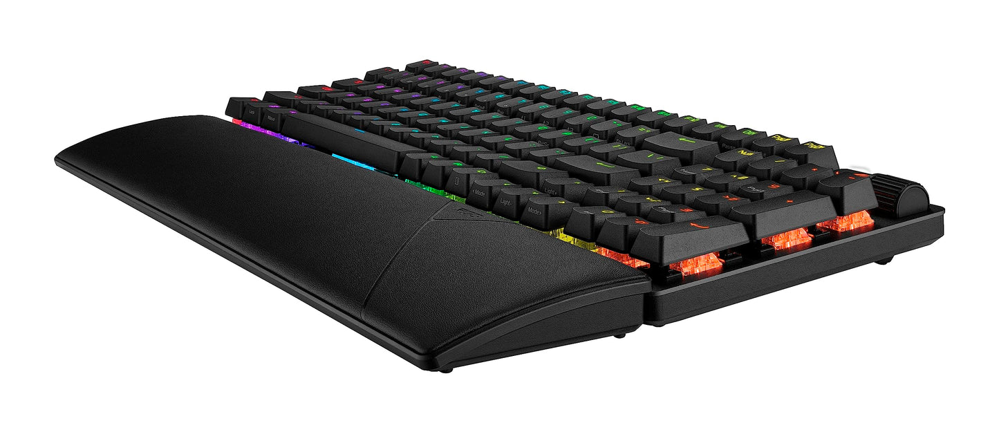 ASUS ROG Strix Scope II 96 Wireless Gaming Keyboard, Tri-Mode Connection, Dampening Foam & Switch-Dampening Pads, Hot-Swappable Pre-lubed ROG NX Snow Switches, PBT Keycaps, RGB-Black