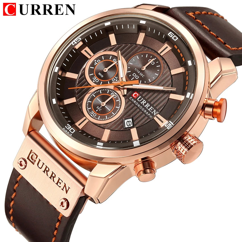 CURREN Fashion Date Quartz Men Watches Top Brand Luxury Male Clock Chronograph Sport Mens Wrist Watch Hodinky Relogio Masculino