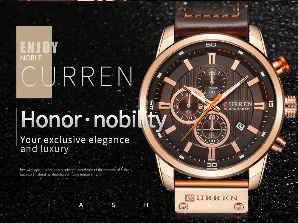 CURREN Fashion Date Quartz Men Watches Top Brand Luxury Male Clock Chronograph Sport Mens Wrist Watch Hodinky Relogio Masculino