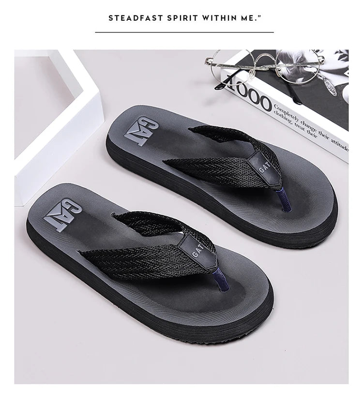 Flip-flops summer men's outdoor casual beach shoes breathable lightweight soft-soled slippers non-slip wear-resistant sandals