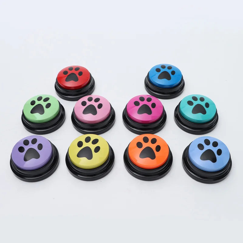 4/8/10pcs Dog Training Button Recordable Pet Communication Dog Toys Dog Talking Button Cute Claw Print Pattern Dog Accessories