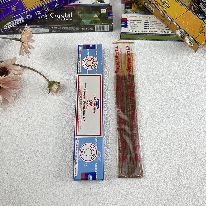 India Sticks Incense WhiteSage Sandalwood Incense Bedroom Toilet Eliminate Negative Energy Cense Home Fragrance NAG Champa Satya