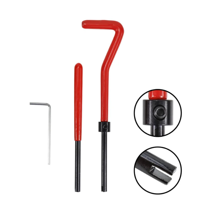 25/75/131pcs thread repair kit M2-M16, used to repair damaged thread monkey wrench Fried Dough Twists bit hand tool