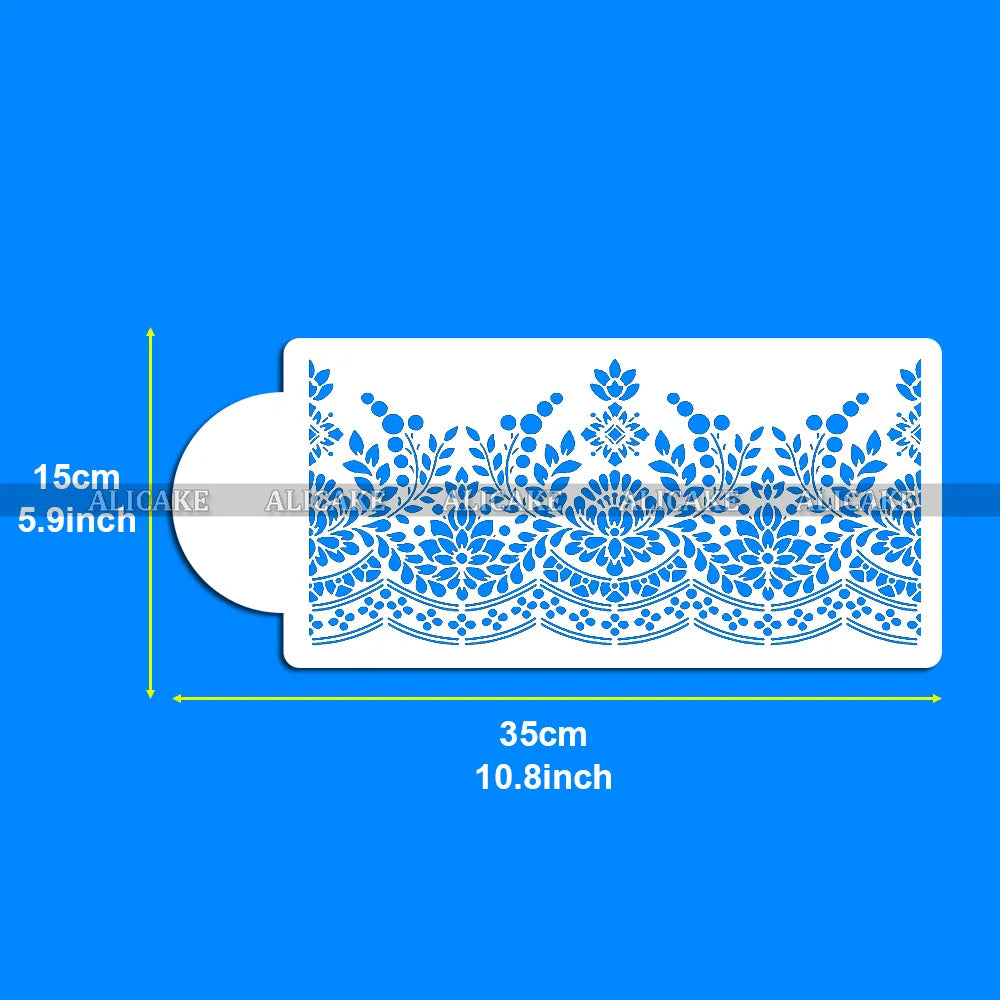 New Cake Stencil Templates Flowers Design for Wedding Birthday Party Lace Pattern Cake Decorating Fondant Buttercream Tools Mold