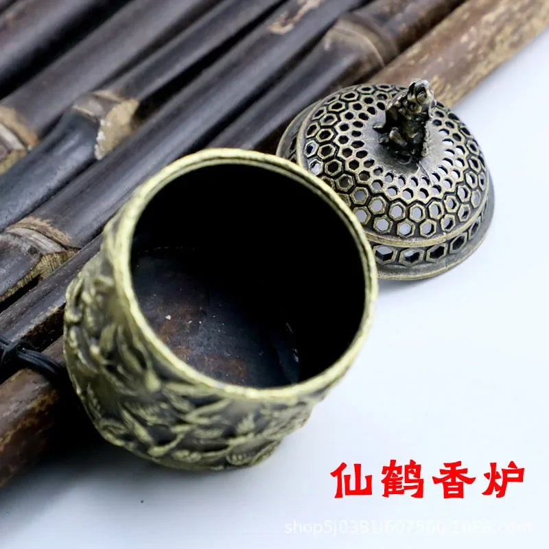 Buddhist Utensils Incense Burner Lotus Incense Censer Archaic Copper Alloy Sandalwood House Furnishings Home Office Decoration