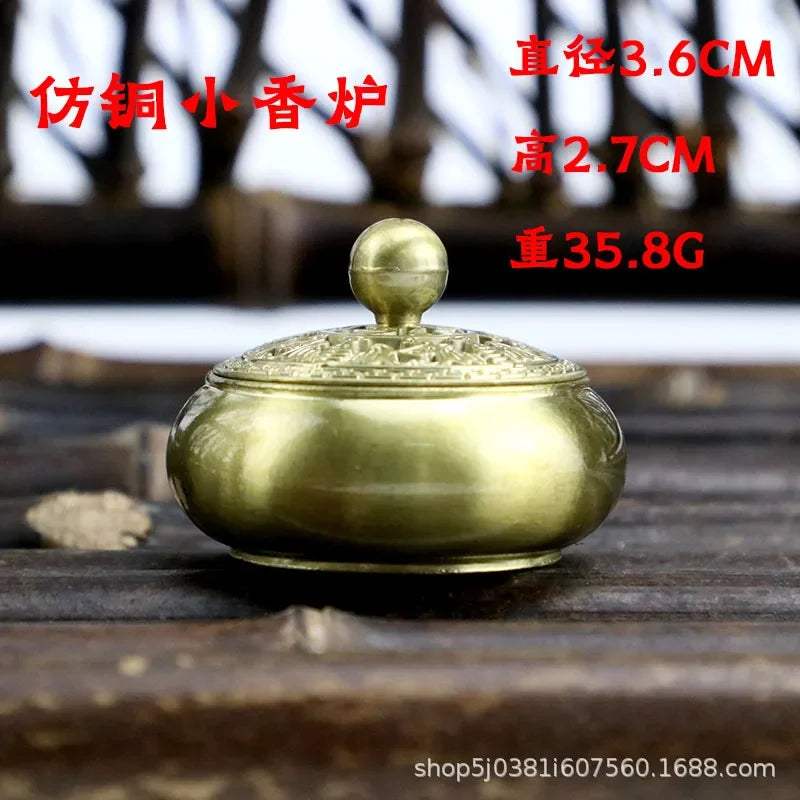 Buddhist Utensils Incense Burner Lotus Incense Censer Archaic Copper Alloy Sandalwood House Furnishings Home Office Decoration