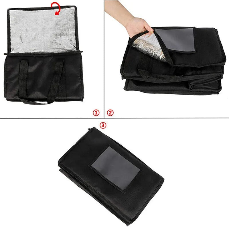 16L/28L/50L/70L Insulated Car Portable Lunch Cooler Folding Insulated Picnic Ice Bag Zipper Picnic Camping Tin Foil Food Bag