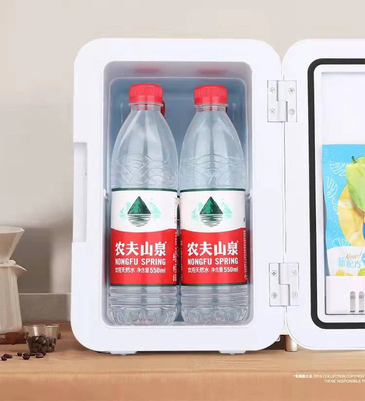 8L Portable Vehicle Refrigerator Mini Fridge Car And Home Dual-Use For Cooling Heating Refrigeration Dormitory Household Beauty