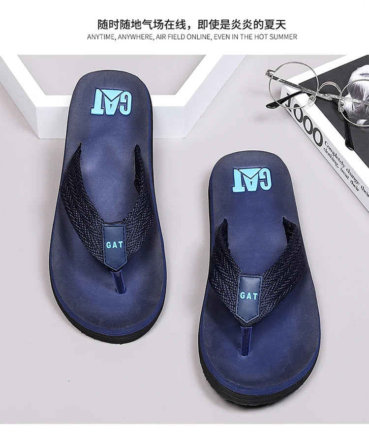 Flip-flops summer men's outdoor casual beach shoes breathable lightweight soft-soled slippers non-slip wear-resistant sandals