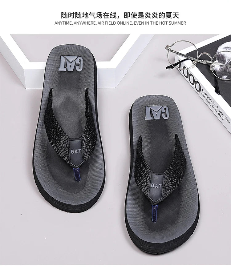 Flip-flops summer men's outdoor casual beach shoes breathable lightweight soft-soled slippers non-slip wear-resistant sandals