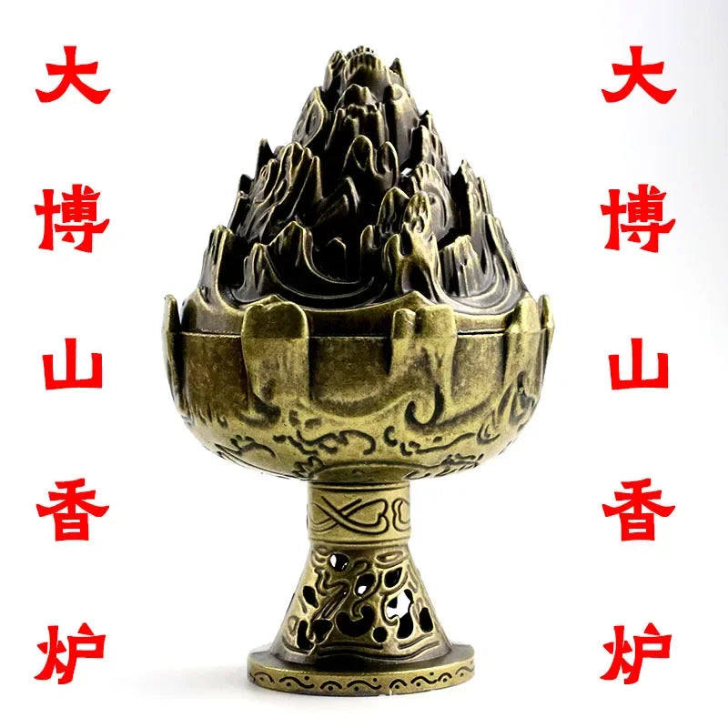 Buddhist Utensils Incense Burner Lotus Incense Censer Archaic Copper Alloy Sandalwood House Furnishings Home Office Decoration