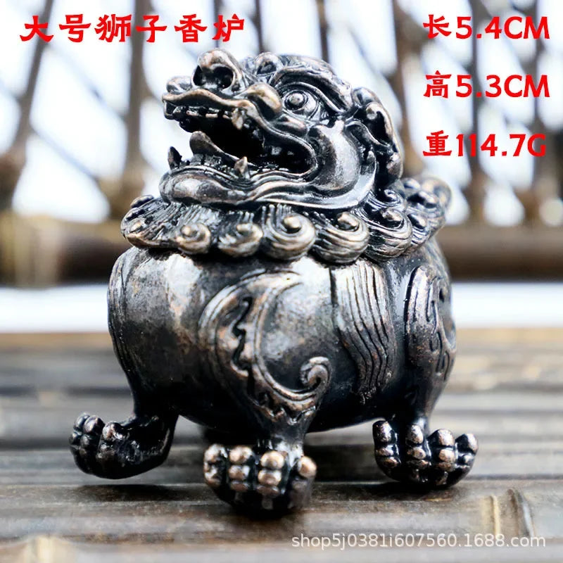 Buddhist Utensils Incense Burner Lotus Incense Censer Archaic Copper Alloy Sandalwood House Furnishings Home Office Decoration