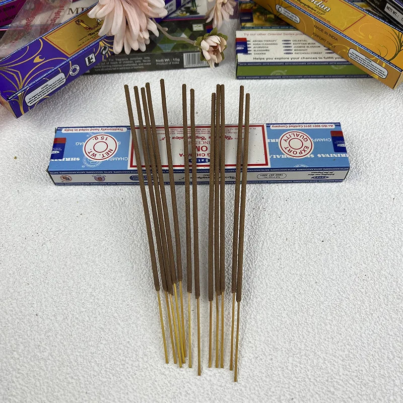 India Sticks Incense WhiteSage Sandalwood Incense Bedroom Toilet Eliminate Negative Energy Cense Home Fragrance NAG Champa Satya