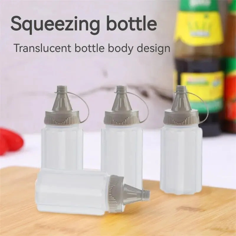 4PCS Spice Seasoning Bottle Kitchen Accessories Sealed Against Dampness And Dust Domestic Kitchen Condiment Squeeze Bottle