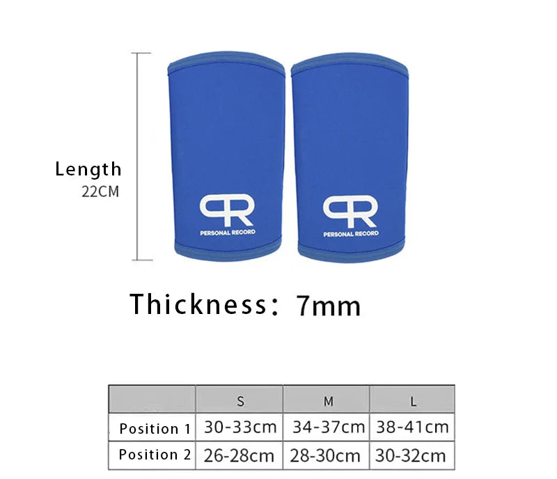 PR Premuim Elbow Sleeve for Gym Fitness 7mm Neoprene Sports Pads Weightlifting Crossfit Elbow Support Workout Protector 1 Pair