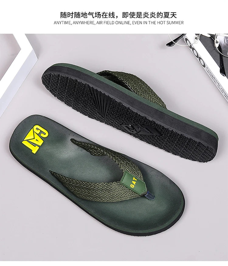 Flip-flops summer men's outdoor casual beach shoes breathable lightweight soft-soled slippers non-slip wear-resistant sandals