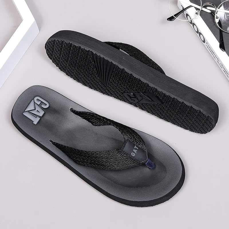 Flip-flops summer men's outdoor casual beach shoes breathable lightweight soft-soled slippers non-slip wear-resistant sandals