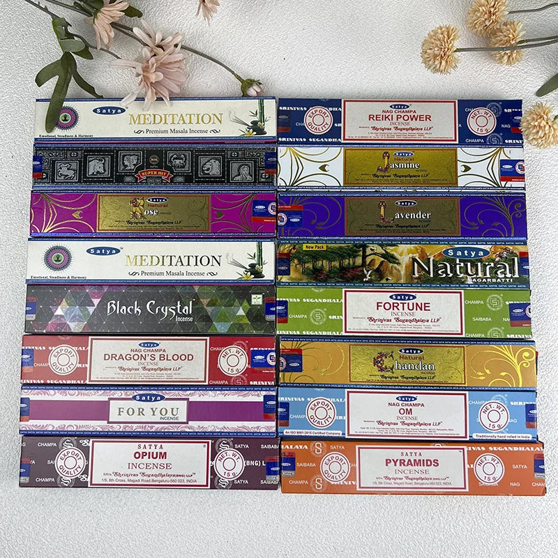 India Sticks Incense WhiteSage Sandalwood Incense Bedroom Toilet Eliminate Negative Energy Cense Home Fragrance NAG Champa Satya