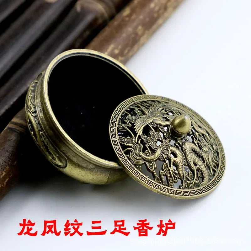 Buddhist Utensils Incense Burner Lotus Incense Censer Archaic Copper Alloy Sandalwood House Furnishings Home Office Decoration