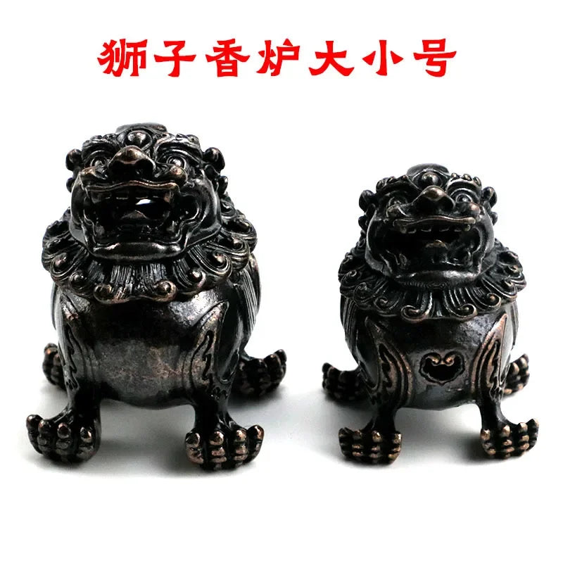 Buddhist Utensils Incense Burner Lotus Incense Censer Archaic Copper Alloy Sandalwood House Furnishings Home Office Decoration