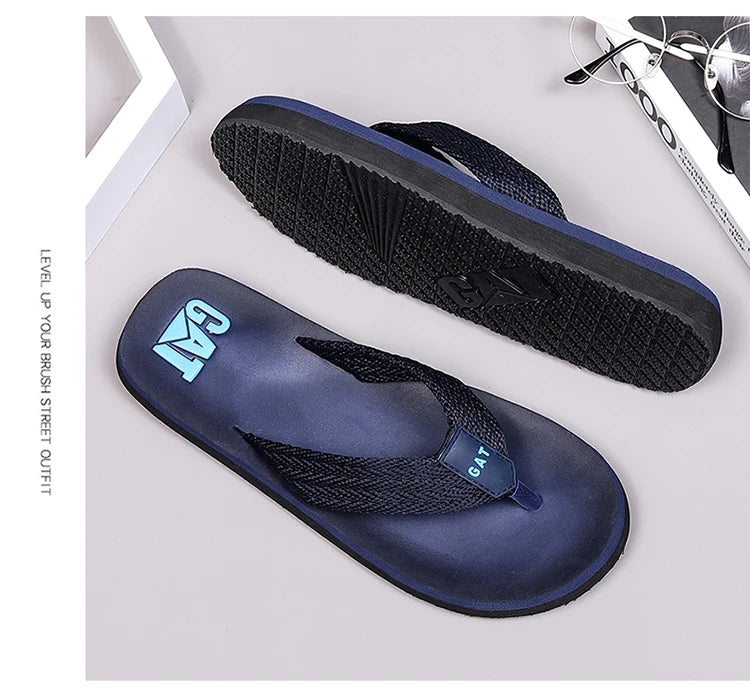 Flip-flops summer men's outdoor casual beach shoes breathable lightweight soft-soled slippers non-slip wear-resistant sandals