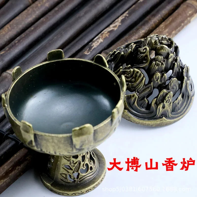 Buddhist Utensils Incense Burner Lotus Incense Censer Archaic Copper Alloy Sandalwood House Furnishings Home Office Decoration