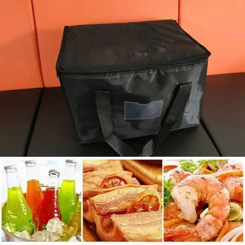 16L/28L/50L/70L Insulated Car Portable Lunch Cooler Folding Insulated Picnic Ice Bag Zipper Picnic Camping Tin Foil Food Bag