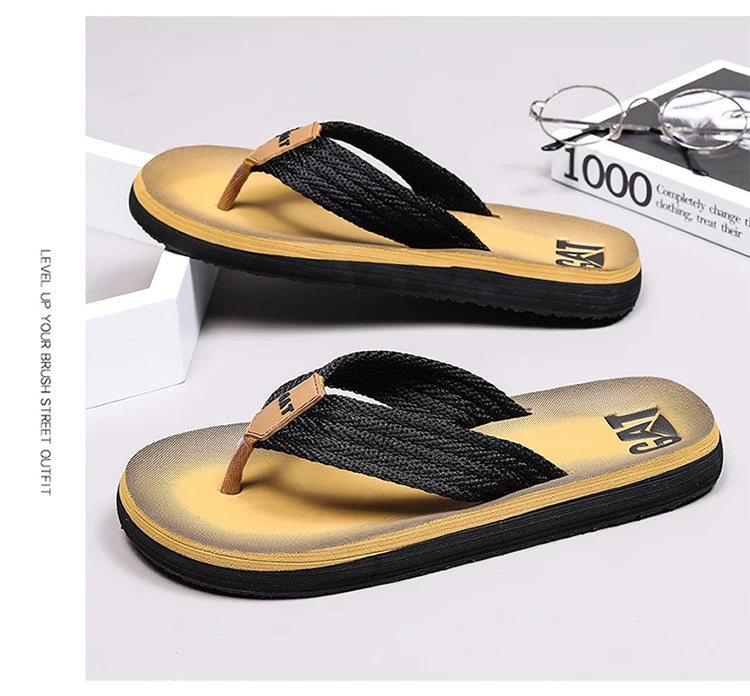 Flip-flops summer men's outdoor casual beach shoes breathable lightweight soft-soled slippers non-slip wear-resistant sandals