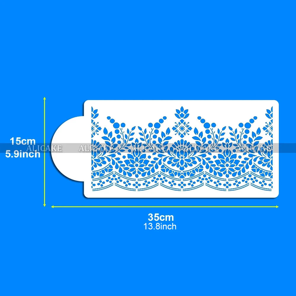 New Cake Stencil Templates Flowers Design for Wedding Birthday Party Lace Pattern Cake Decorating Fondant Buttercream Tools Mold